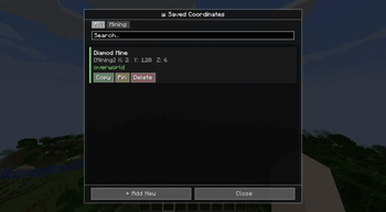 Saved Coordinates