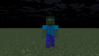 Steve Zombie looking at player