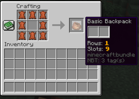 Crafting a Backpack