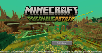 Only quit button is presented, giving you chance to have second thoughts about playing Minecraft