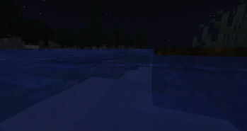 Platypus swimming up