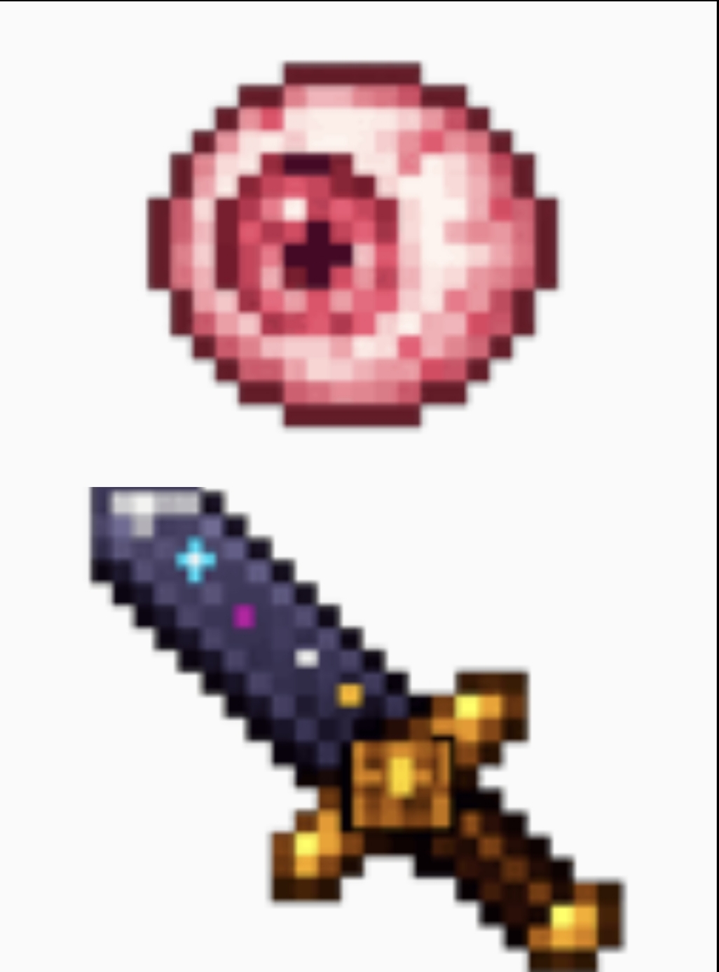 Loot sword and pig eye