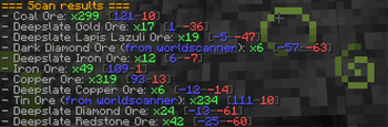 Ore Scanner Chat Message With Ore From My Mod