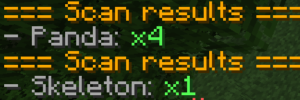 Mob Scanner Chat Message