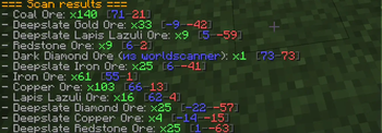 Ore Scanner Chat Message