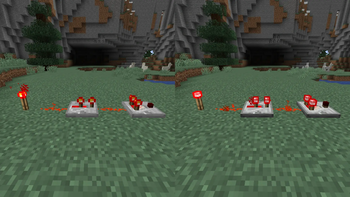 Redstone Repeater, Comparator & Torch