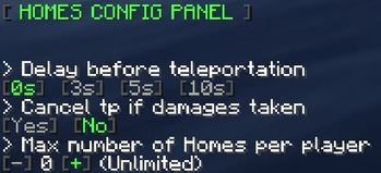 Config panel