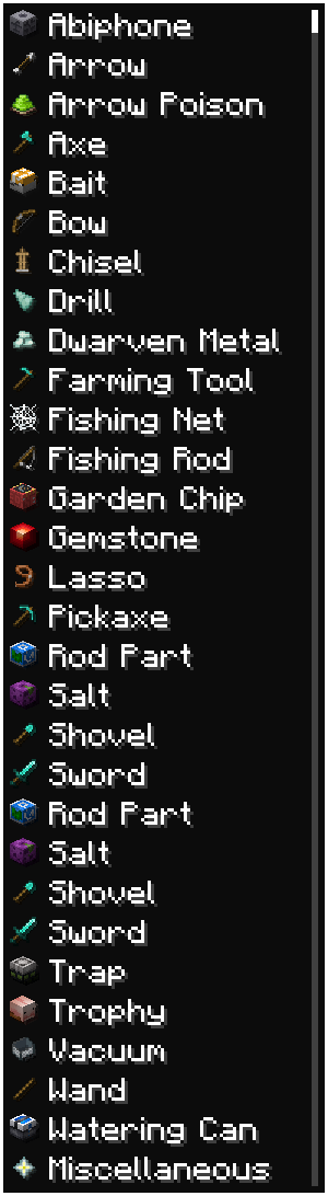 All legacy texture categories