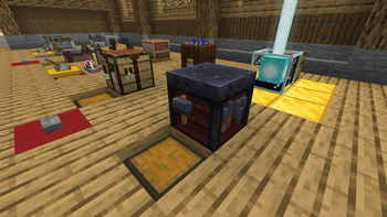 Smithing Table, Crafting Table, Carto Table, Loom, 3D bottles in Brewing Stand