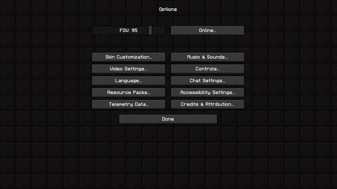 Dark Theme UI (Options Screen)