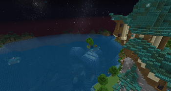 Sinkhole with a wizard tower
