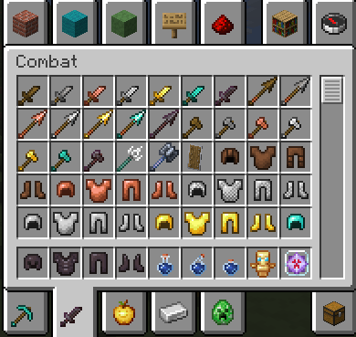 weapons and potions