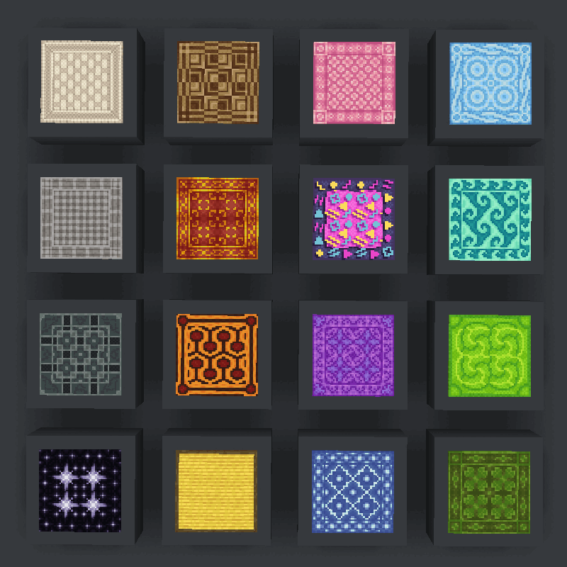 All 16 carpet types animated