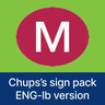 Chups's sign pack for MTR - ENG Lime-blue