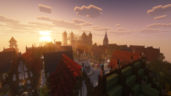 Sunrise over the spawn