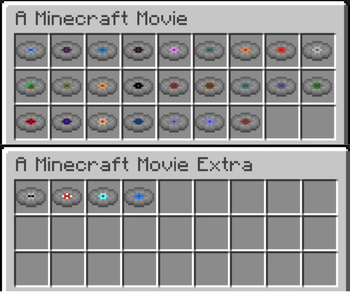 A Minecraft Movie Discs