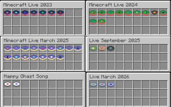 Minecraft Live Discs