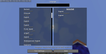 (Modded) Language Selection Menu