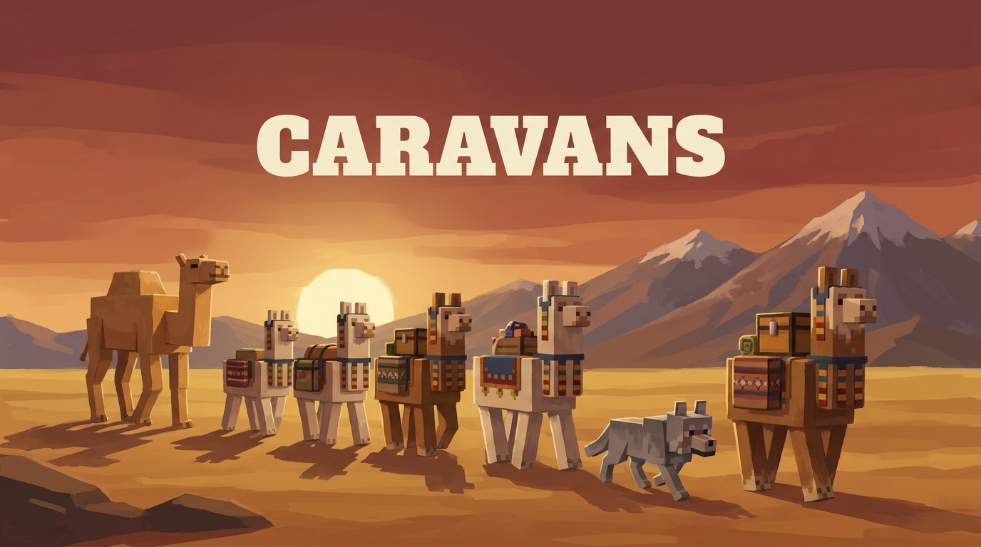 Caravans — a llama caravan crossing the altiplano at dusk