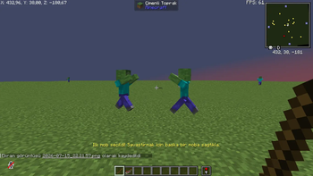 2 zombies are fighting each other.