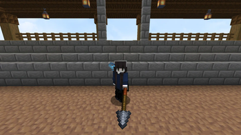 Steel Spear held by player.