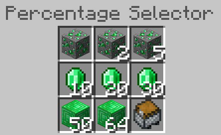 Percentage Selector menu
