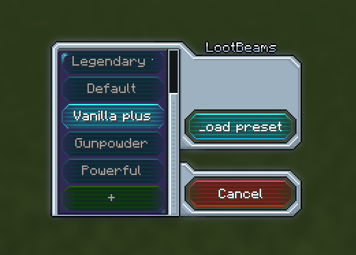 Preset Manager - loading preset