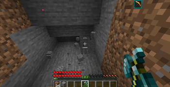 Works as a pickaxe.