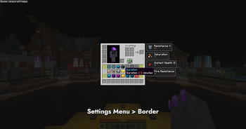 Menu > Settings > Border