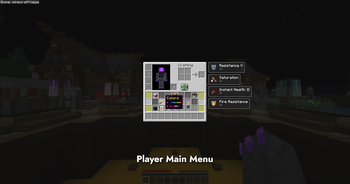 Menu > Player Main Menu
