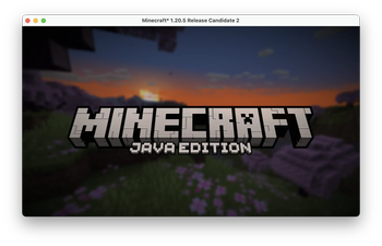 Credits Screen on Minecraft 1.20.5rc2 with Game Title