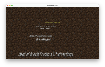 Credits Screen on Minecraft 1.20