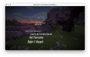 Credits Screen on Minecraft 1.20.5rc2