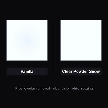 Clear Powder Snow — No Frost Overlay - before / after