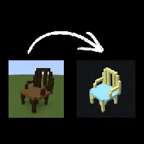 In-game Chair => Blockbench Geckolib Animated Model