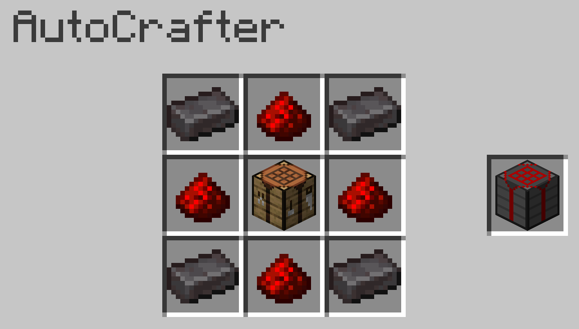 AutoCrafter crafting recipe