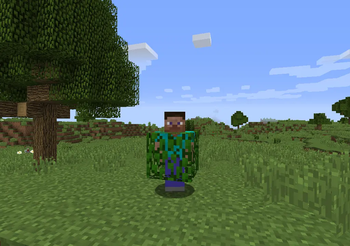 Steve has eaten a bush!