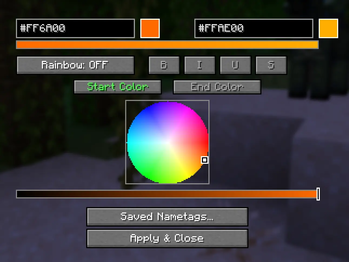 Main menu of the Mod