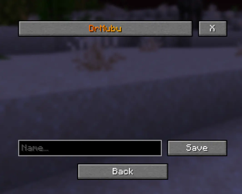 The Preset menu.