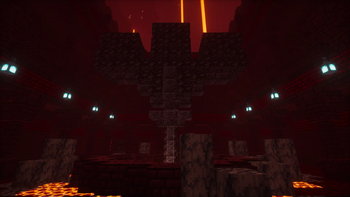 Wither monument in the nether