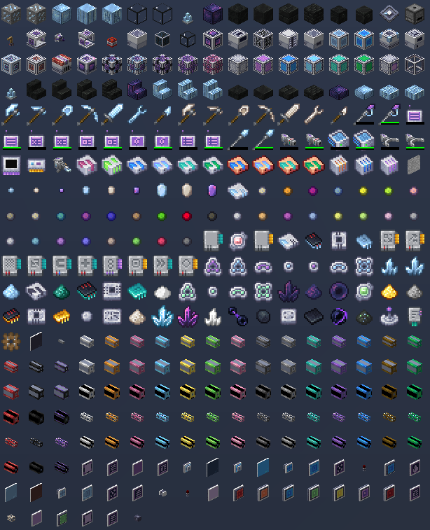 All items and blocks in JEI - White Theme.
