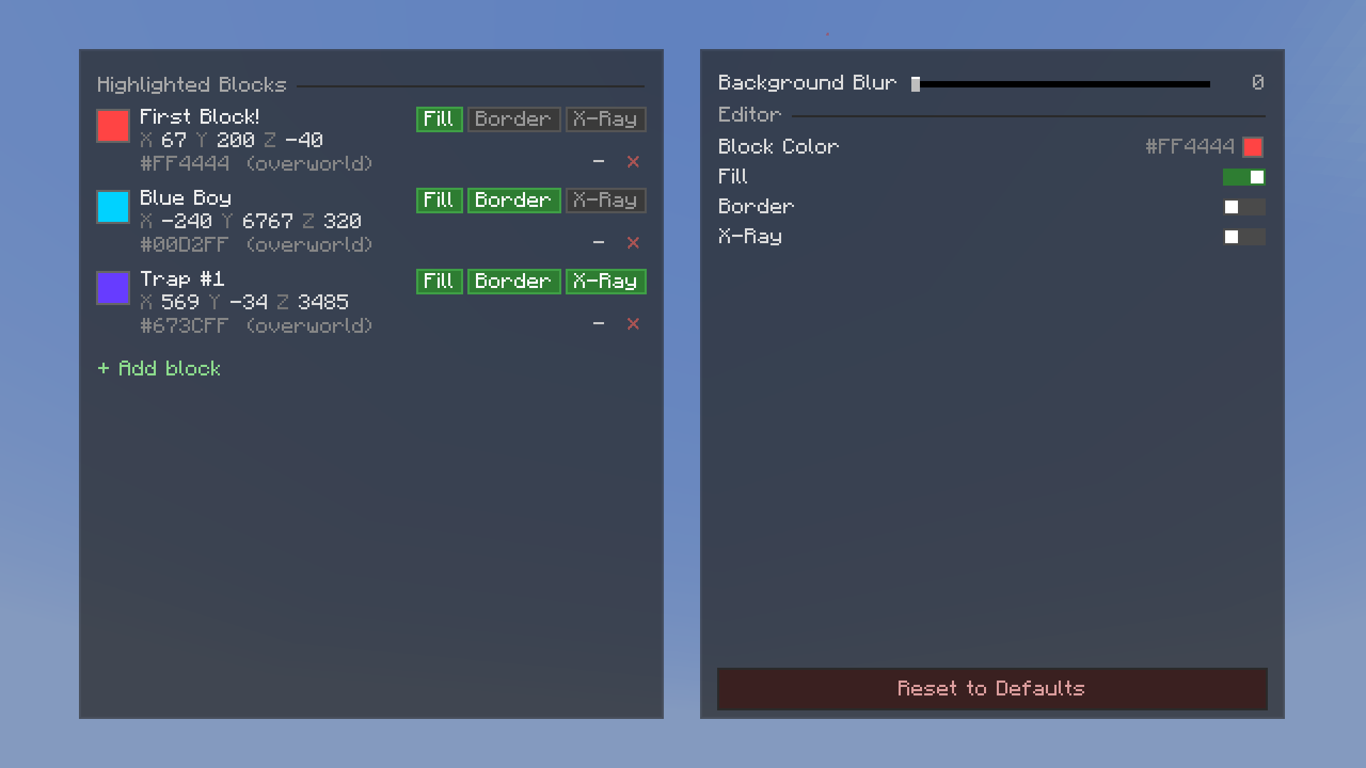 Settings and Marker List Showcase