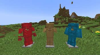 Red, Yellow, Blue tribium metal armor