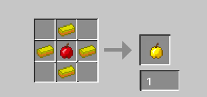 Simpler Crafting recipe for Golden Apple.