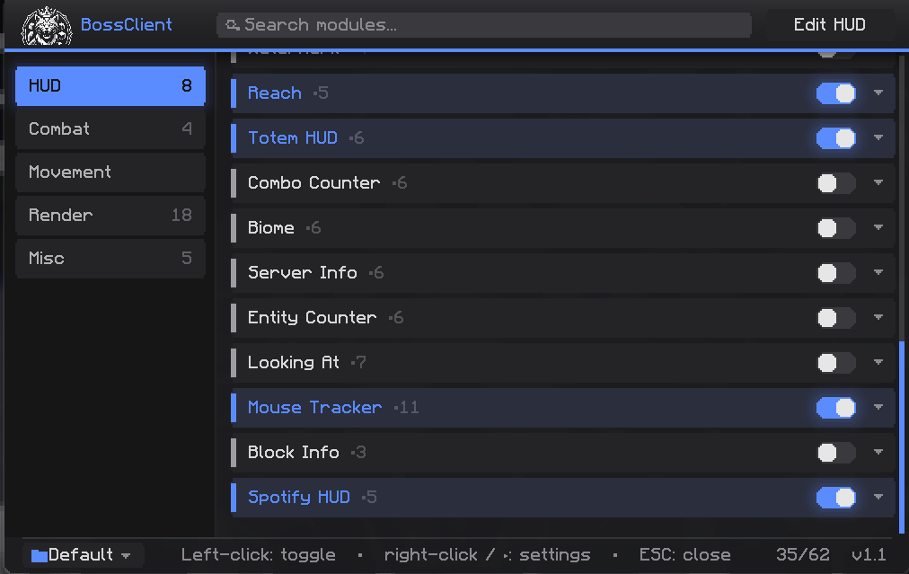 Hud Features