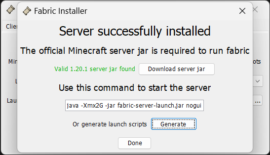 Fabric installer - server