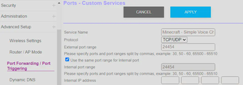 Port forwarding (Simple Voice Chat)