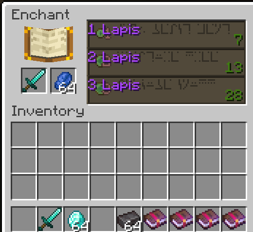 lapis-only enchanting
