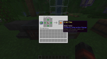 the crab claw's crafting recipe !