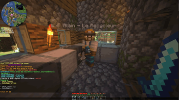 Output of the recycling system in chat
